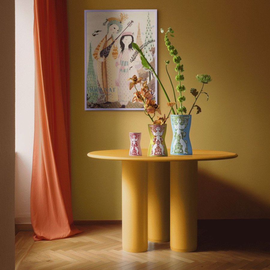 Bj�rn Wiinblad Nina Vase H16,5 cm, Pink/R�d