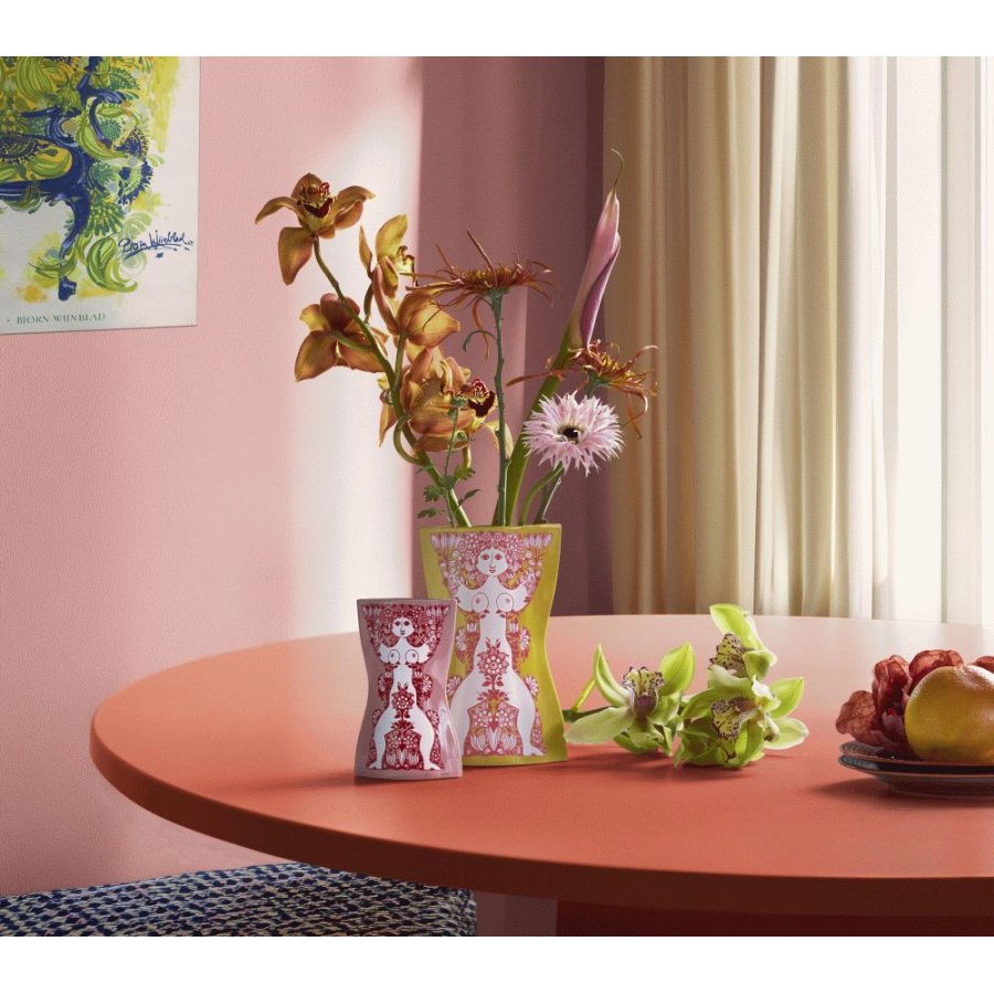 Bj�rn Wiinblad Nina Vase H16,5 cm, Pink/R�d