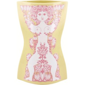 Bj�rn Wiinblad Nina Vase H22 cm, Gul/Pink