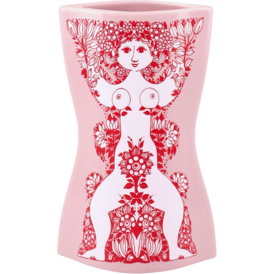 Bj�rn Wiinblad Nina Vase H16,5 cm, Pink/R�d