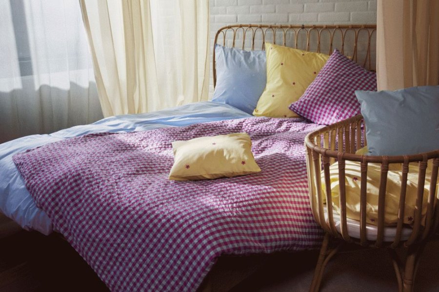 Juna B�k&B�lge Senget�j 140x220 cm, Fuchsia/Mint