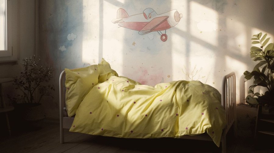 Juna Daisy Juniorsenget�j 100x140 cm, Gul