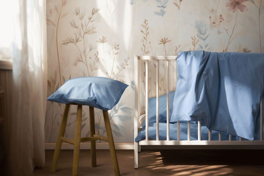 Juna Daisy Babysenget�j 70x100 cm, Lys Bl�