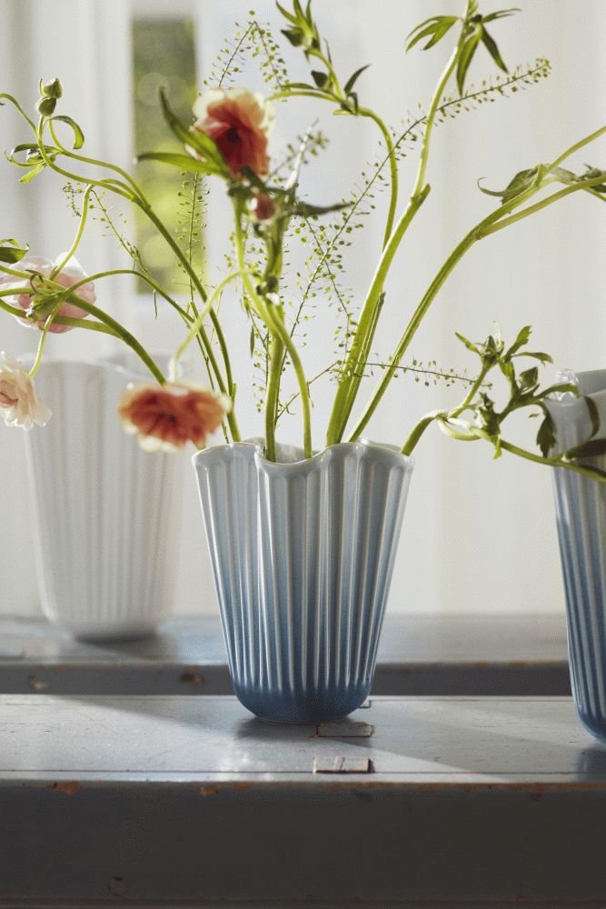 K&auml;hler Hammersh�i Unfold Vase H16,5 cm, Bl�