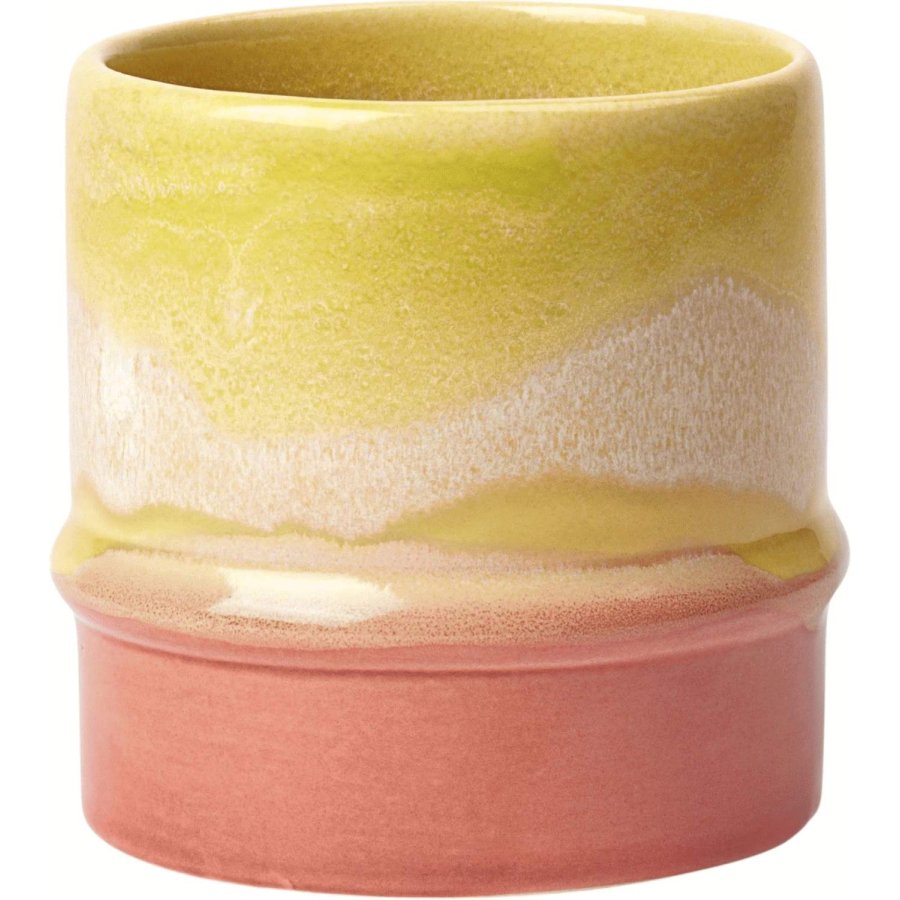 K&auml;hler Poppery Krus 36 cl, Yellow/Apple Green/Pink