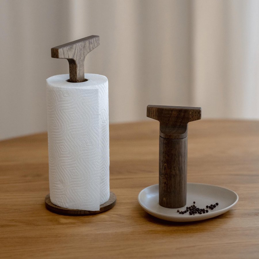 Ro Collection Tooli&eacute; K�kkenrulleholder H30 cm, M�rkbejdset Eg