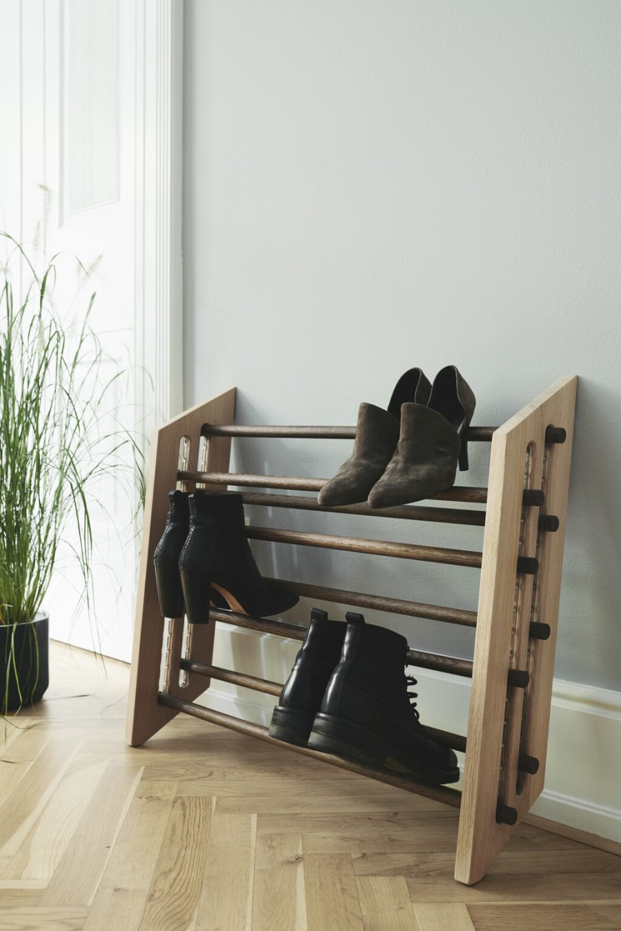 Roon & Rahn Moodstand Schuhstnder 78 cm, Eiche hell gelt und dunkel gebeizt