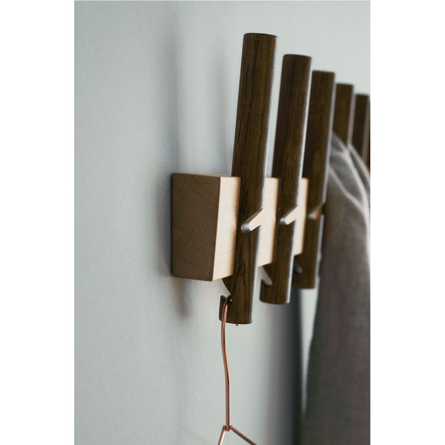 Roon & Rahn Reces Knagerkke 48 cm, Lys Olieret og Mrkbejdset Eg