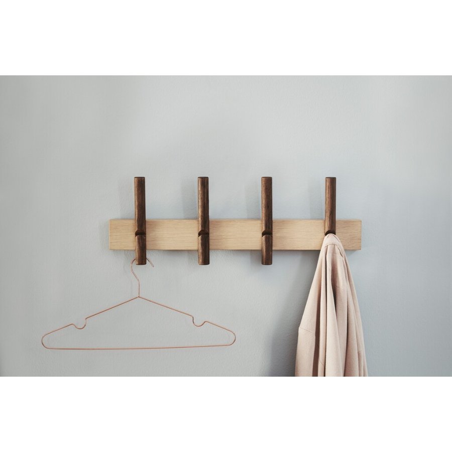 Roon & Rahn Reces Knagerkke 48 cm, Lys Olieret og Mrkbejdset Eg