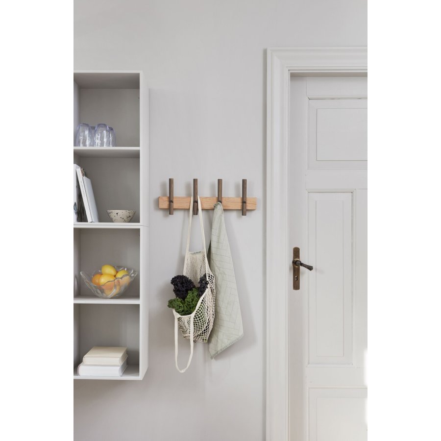 Roon & Rahn Reces Knagerkke 48 cm, Lys Olieret og Mrkbejdset Eg