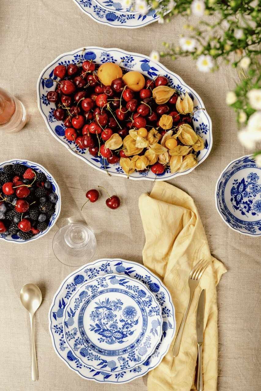 Hutschenreuther Blau Zwiebelmuster Tallerken 24,5 cm, Bl�