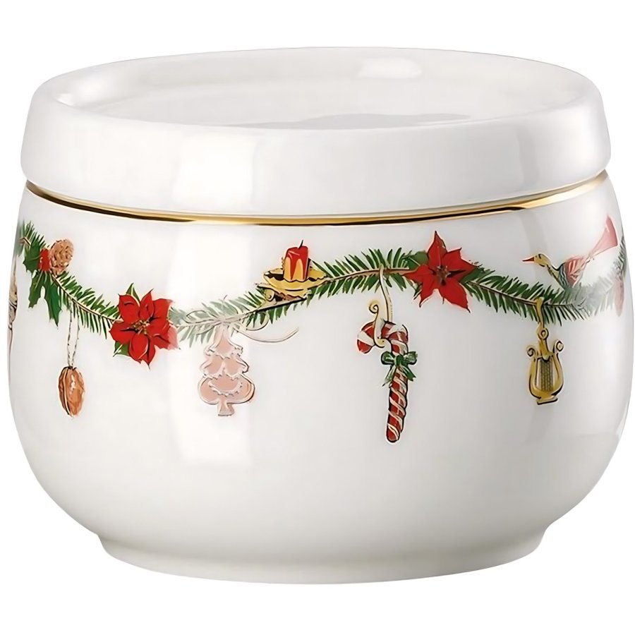 Hutschenreuther Nora Christmas Sukkersk�l �9 cm, Hvid
