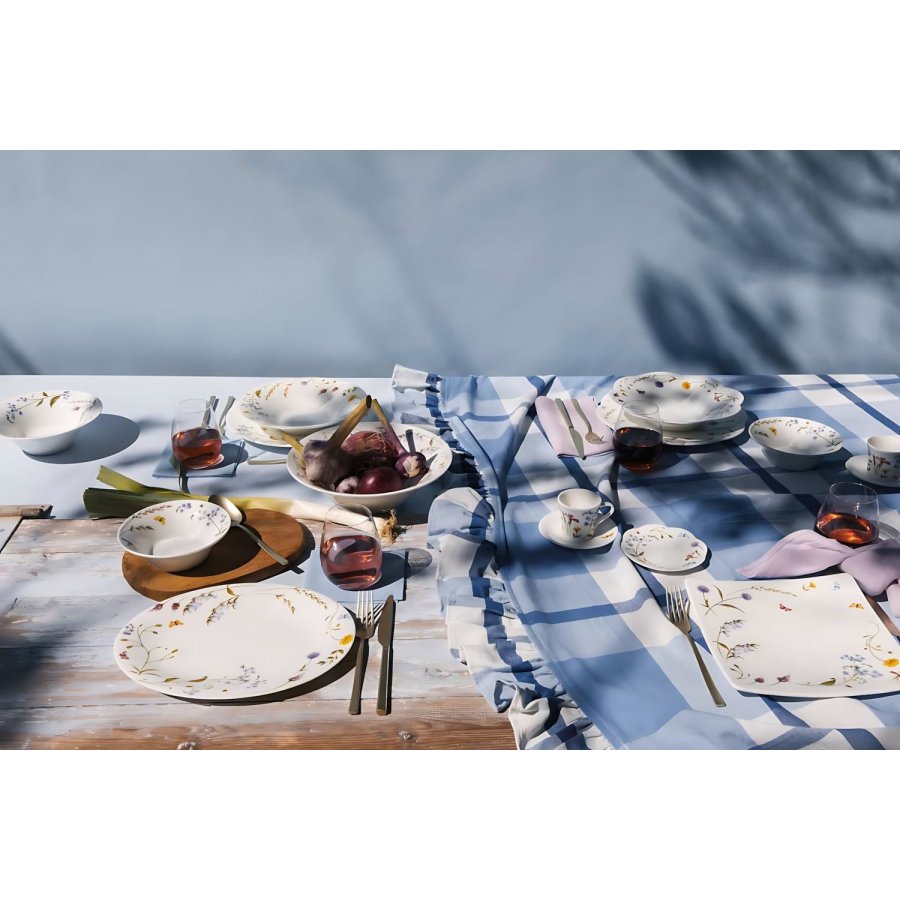 Hutschenreuther Nora Spring Vibes Square Serveringsfad 23x23 cm, Hvid