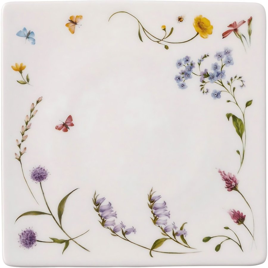 Hutschenreuther Nora Spring Vibes Square Serveringsfad 23x23 cm, Hvid