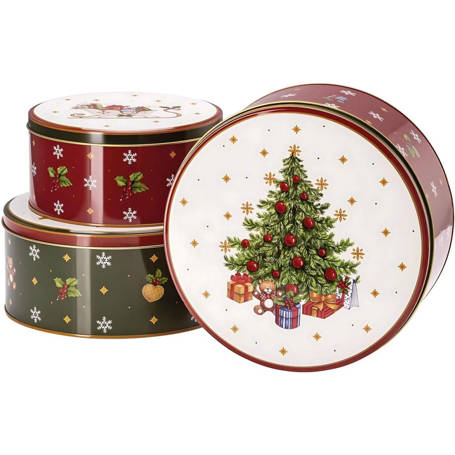 Hutschenreuther Happy Wintertime Kaged�se 3 stk, R�d/Gr�n