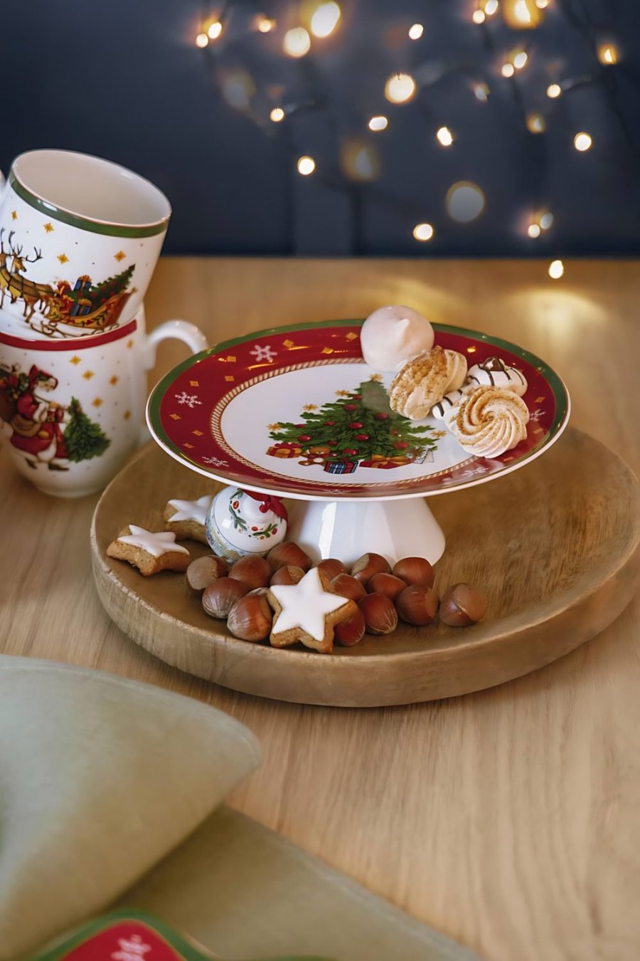 Hutschenreuther Happy Wintertime Fad p� Fod �21,6 cm, Hvid
