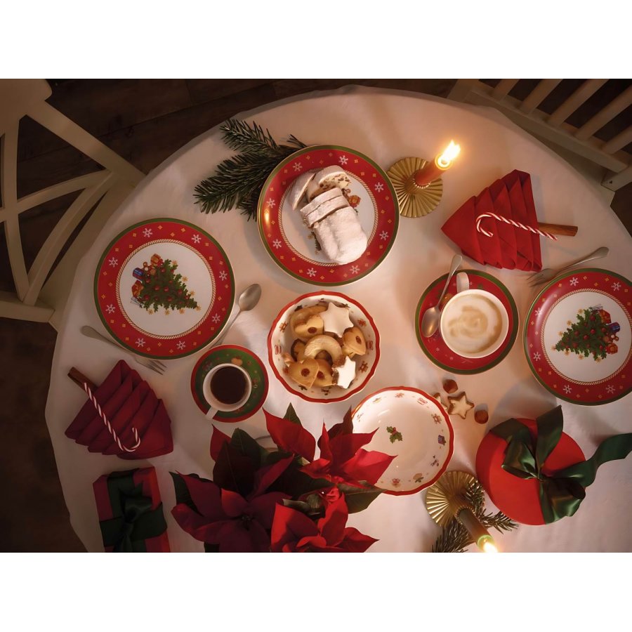 Hutschenreuther Happy Wintertime Fad p� Fod �21,6 cm, Hvid