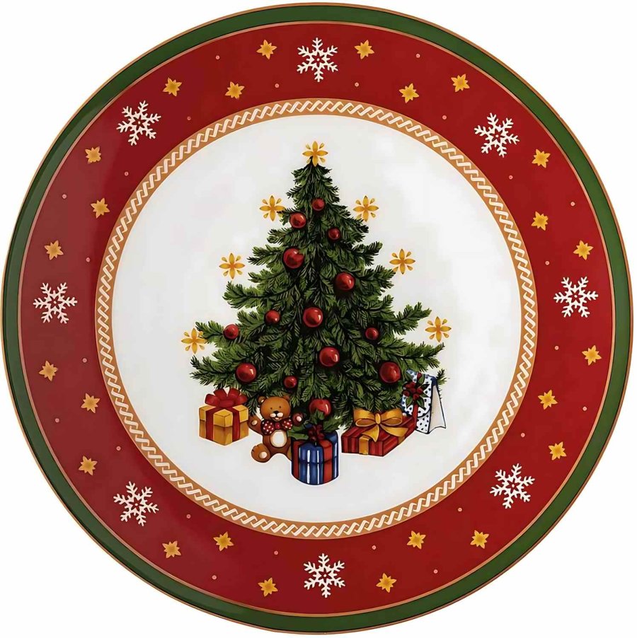 Hutschenreuther Happy Wintertime Fad p� Fod �21,6 cm, Hvid