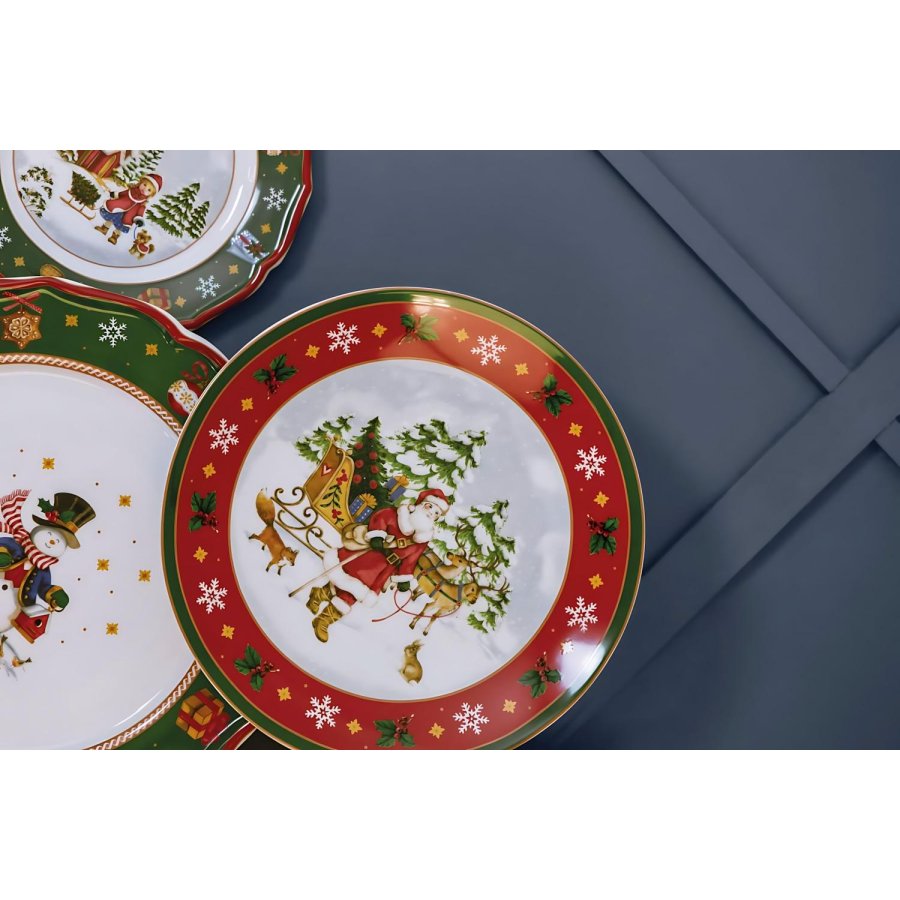 Hutschenreuther Happy Wintertime Fad p� Fod �27,7 cm, Hvid