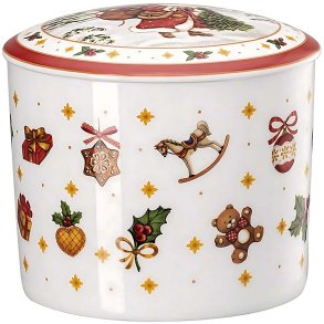 Hutschenreuther Happy Wintertime Opbevaringskrukke H9,8 cm, Hvid