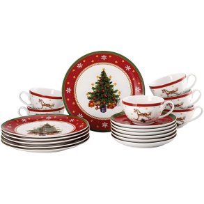 Hutschenreuther Happy Wintertime Kaffes�t 18 Dele, Hvid