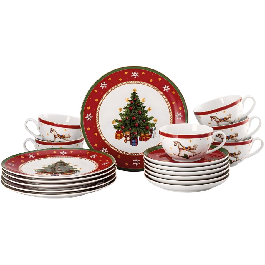 Hutschenreuther Happy Wintertime Kaffes�t 18 Dele, Hvid