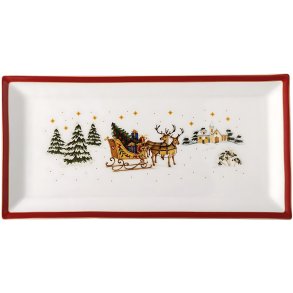 Hutschenreuther Happy Wintertime Serveringsfad 18,1x36,1 cm, R�d