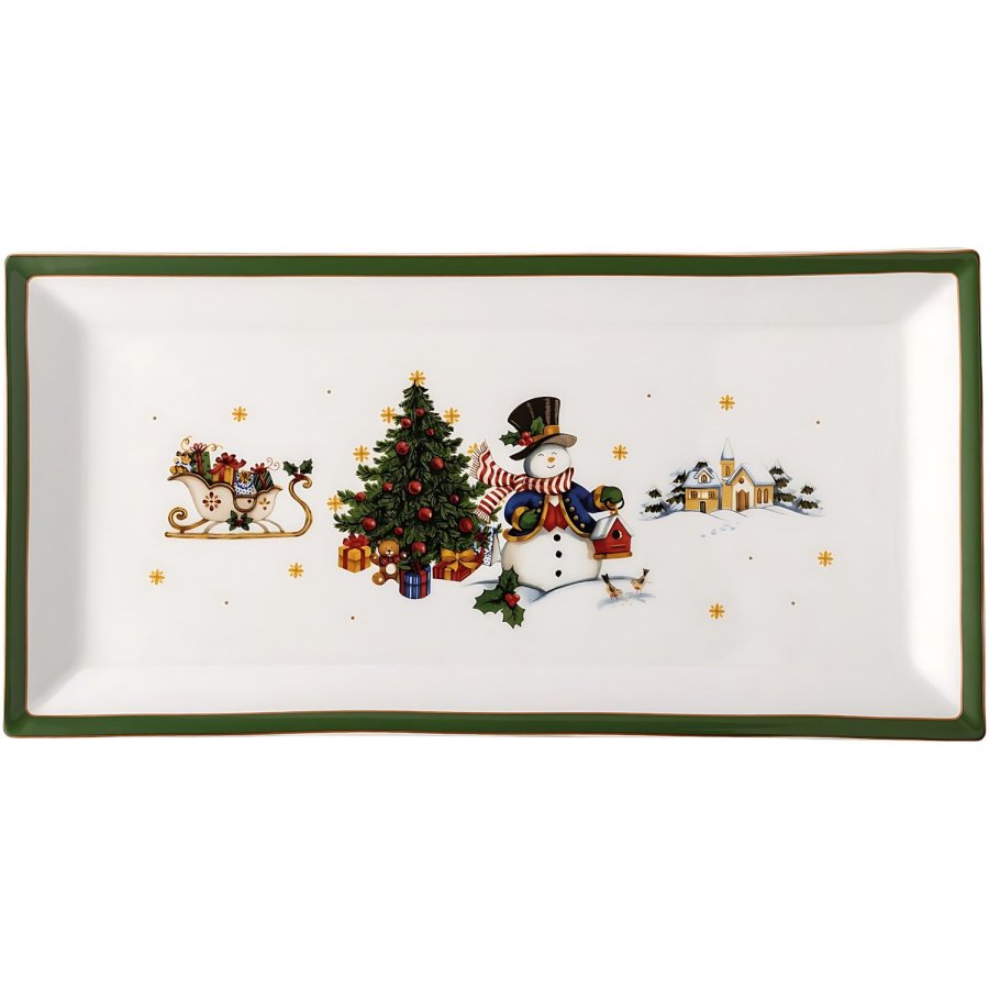 Hutschenreuther Happy Wintertime Serveringsfad 18,1x36,1 cm, Gr�n