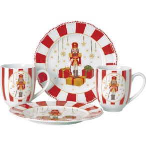 Hutschenreuther Christmas Love Services�t 4 Dele, R�d