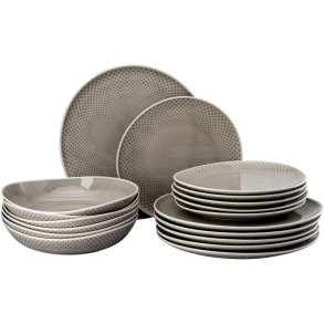 Rosenthal Junto Tischservice-Set 18er Set, Perlgrau