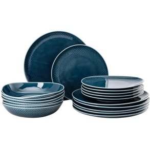 Rosenthal Junto Tischservice-Set 18er Set, Ozeanblau