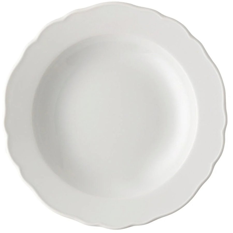 Hutschenreuther Maria Theresia Suppetallerken 21,4 cm, Hvid