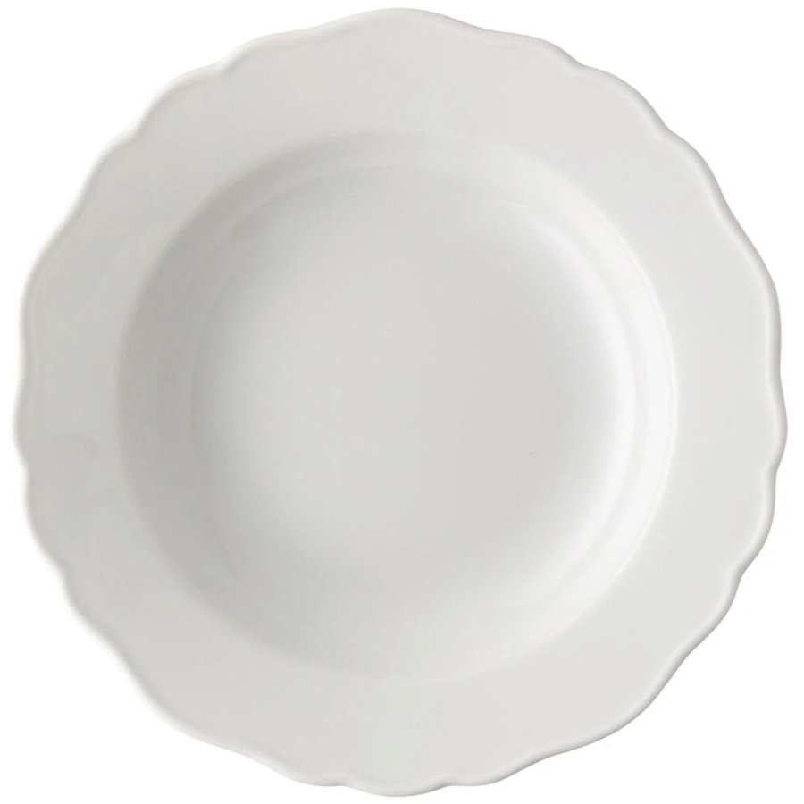 Hutschenreuther Maria Theresia Suppetallerken 23,1 cm, Hvid