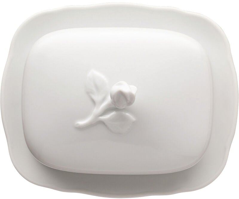 Hutschenreuther Maria Theresia Sm�rboks 15,3x18,6 cm, Hvid