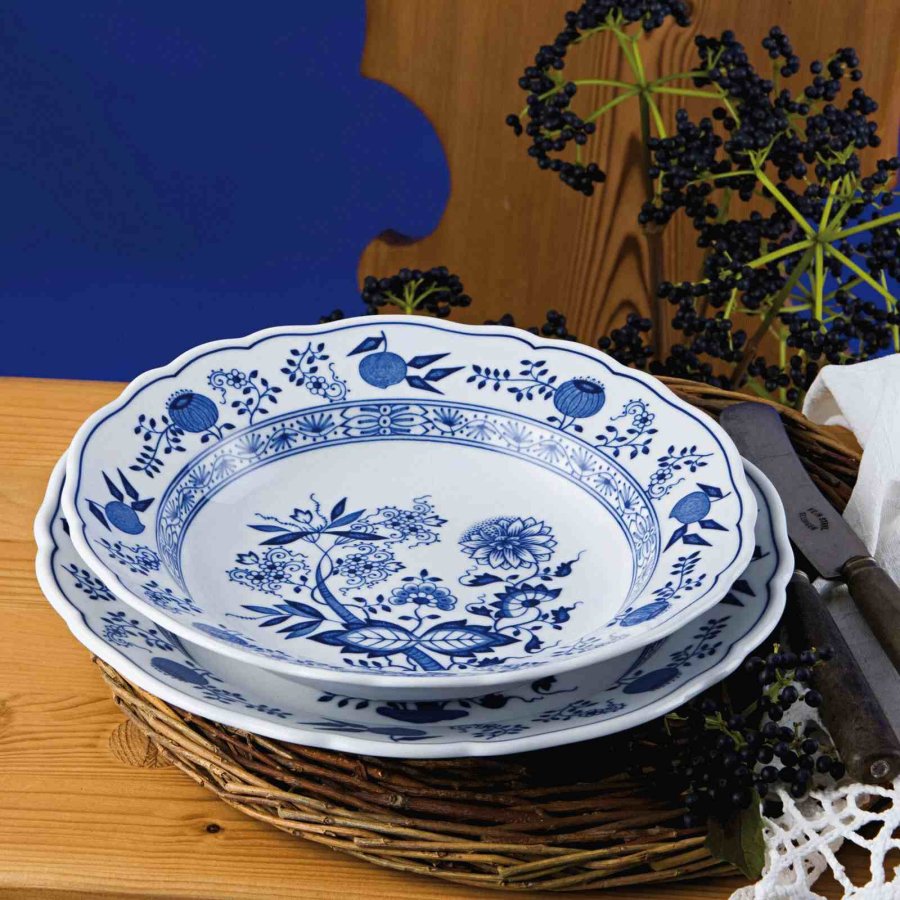 Hutschenreuther Blau Zwiebelmuster Suppetallerken 23,2 cm, Bl�