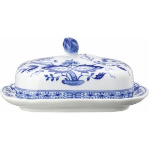 Hutschenreuther Blau Zwiebelmuster Sm�rboks 18,6 cm, Bl�