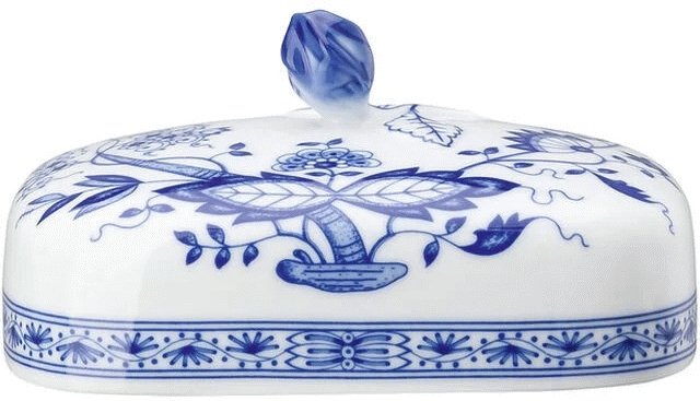 Hutschenreuther Blau Zwiebelmuster L�g til Sm�rboks 15 cm, Bl�