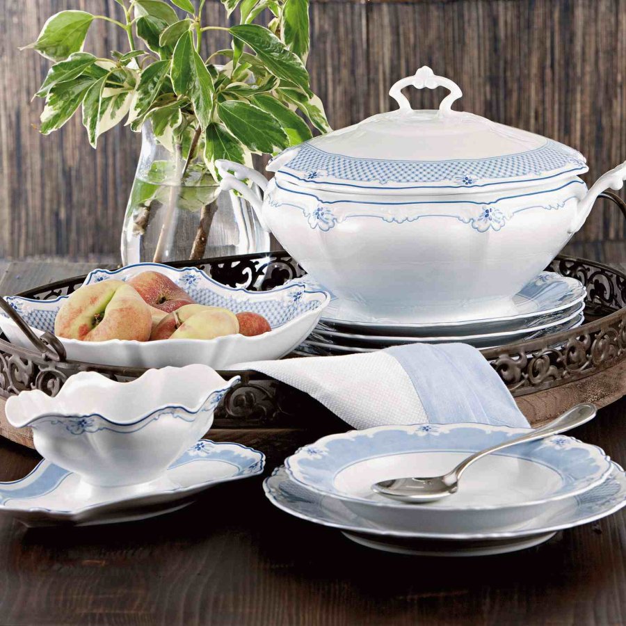 Hutschenreuther Baronesse Suppetallerken 23,5 cm, Lysebl�