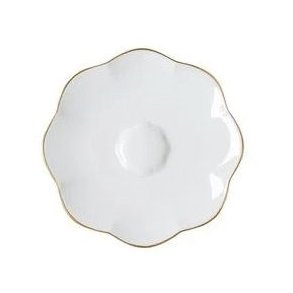 Rosenthal Sonetto Oro Espresso Untertasse 11,9 cm, Wei&szlig;/Gold