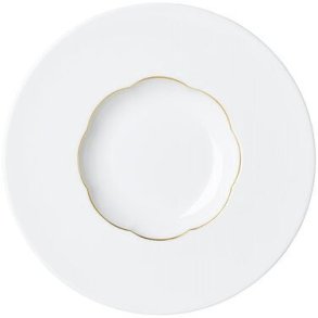 Rosenthal Sonetto Oro Suppenteller 22,2 cm, Wei&szlig;/Gold