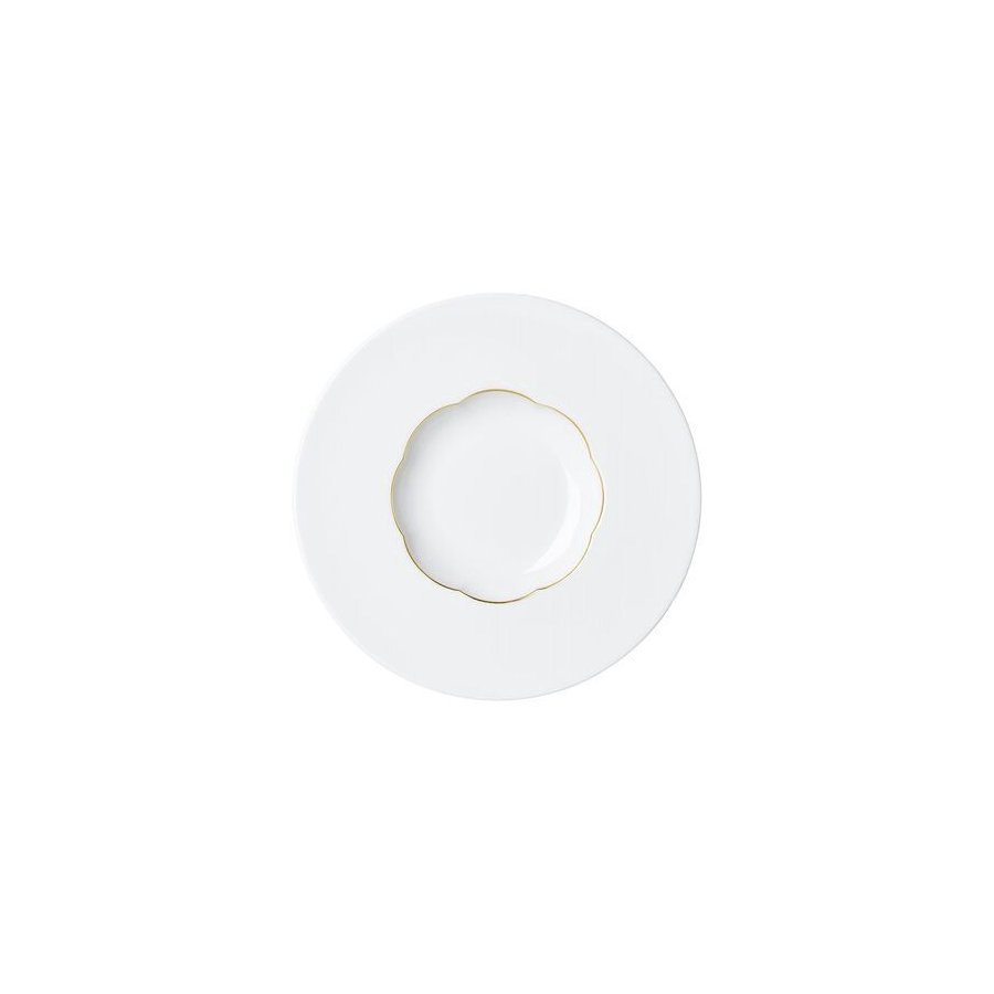 Rosenthal Sonetto Oro Suppenteller 22,2 cm, Wei&szlig;/Gold
