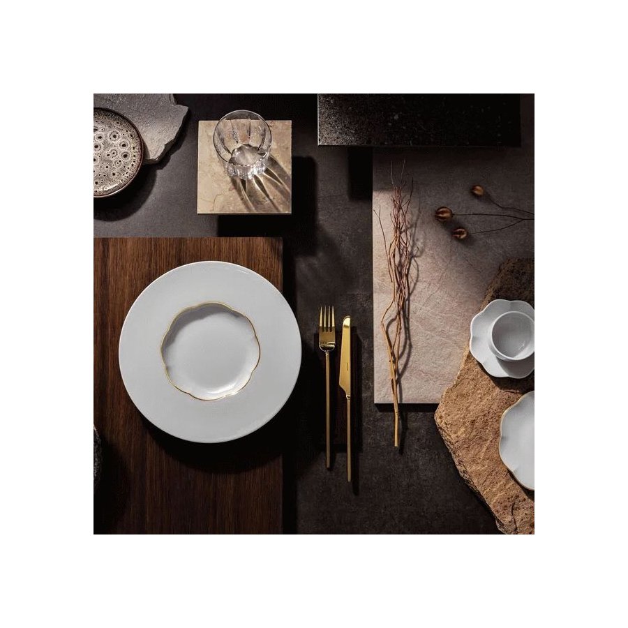 Rosenthal Sonetto Oro Teller 30,1 cm, Wei&szlig;/Gold