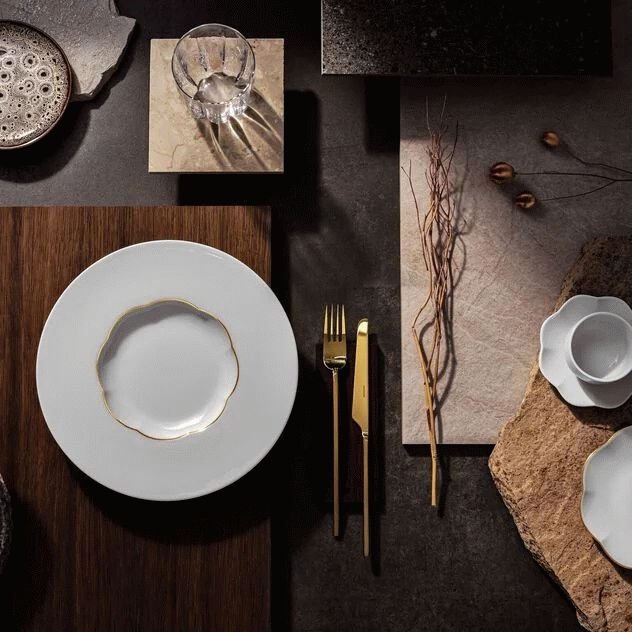 Rosenthal Sonetto Oro Teller 30,1 cm, Wei&szlig;/Gold