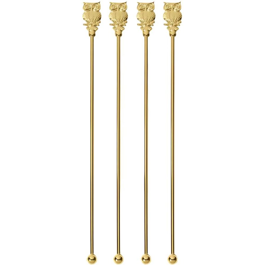 Paderno R�repind Ugle 4 stk. 20 cm, Guld