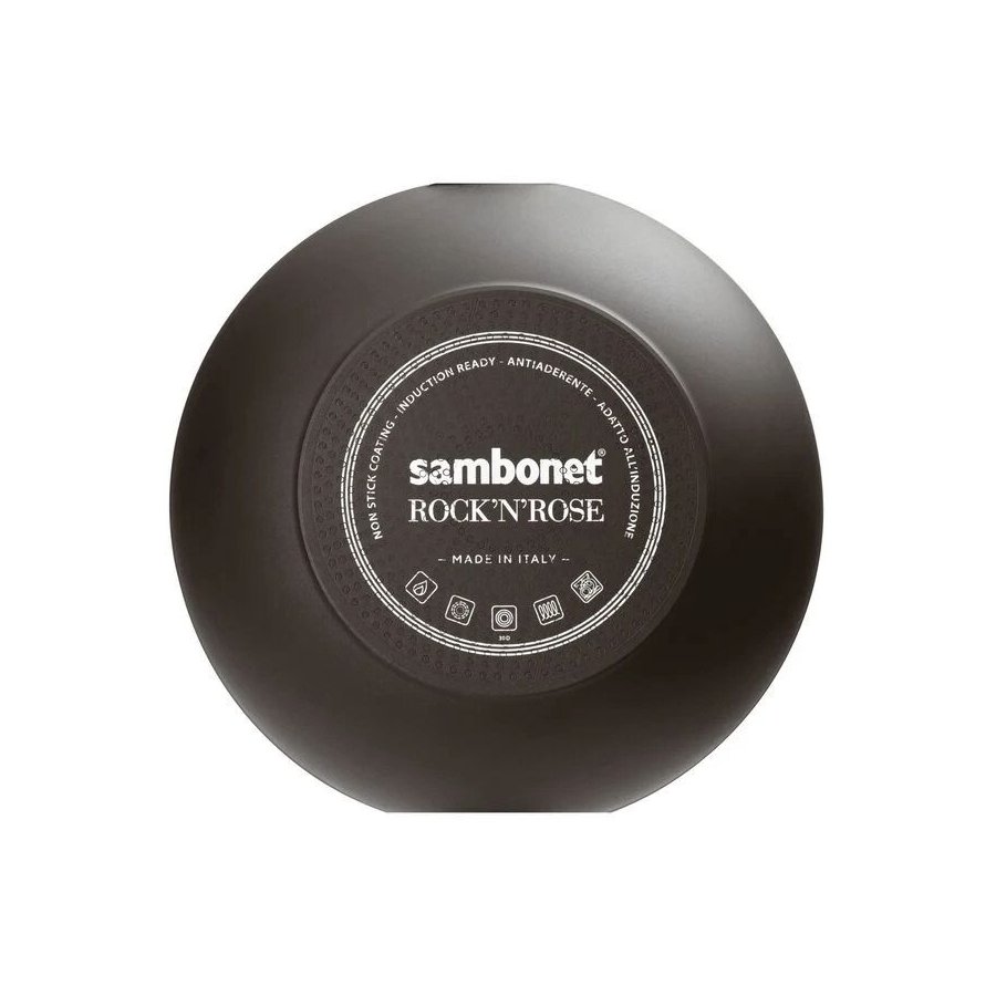 Sambonet Rock 'N' Rose Stegepande 20 cm, Sort