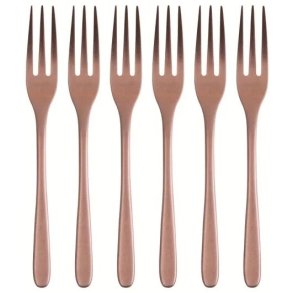 Sambonet Taste Kuchengabel 6er Set, Vintage Kupfer