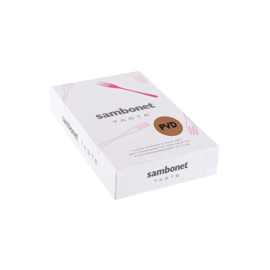 Sambonet Taste Kuchengabel 6er Set, Antiker Champagner