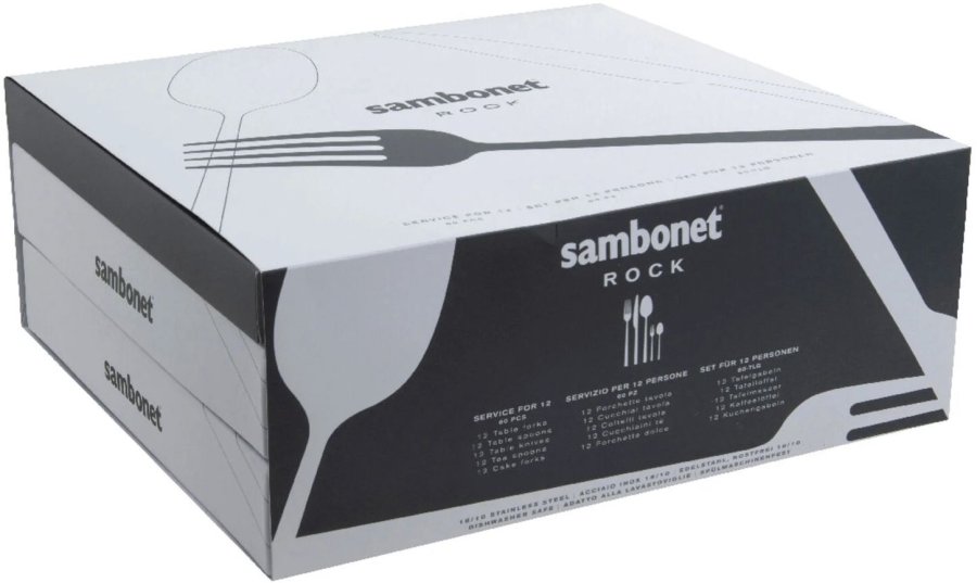 Sambonet Rock Besteckset 60-teilig, Edelstahl