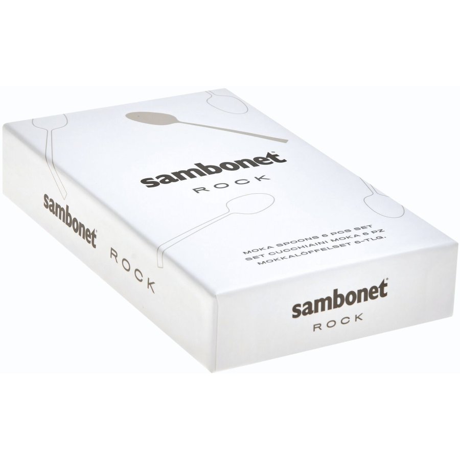 Sambonet Rock Espressol&ouml;ffel 6er Set, Edelstahl