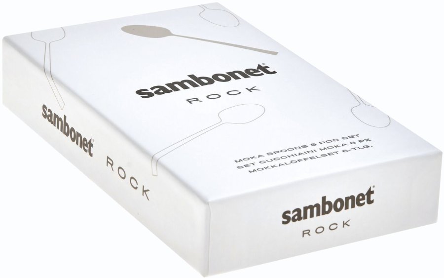Sambonet Rock Espressol&ouml;ffel 6er Set, Edelstahl